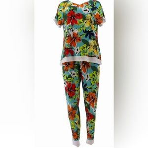 Cuddl Duds Cool & Airy Dolman Top & Jogger Pajama Set